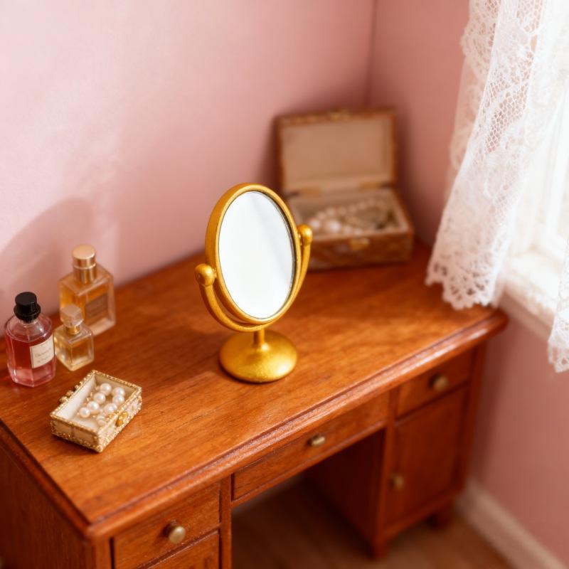 1Pcs Miniature Retro Mirror Dr - Vintage Home Textiles avaliação e preço