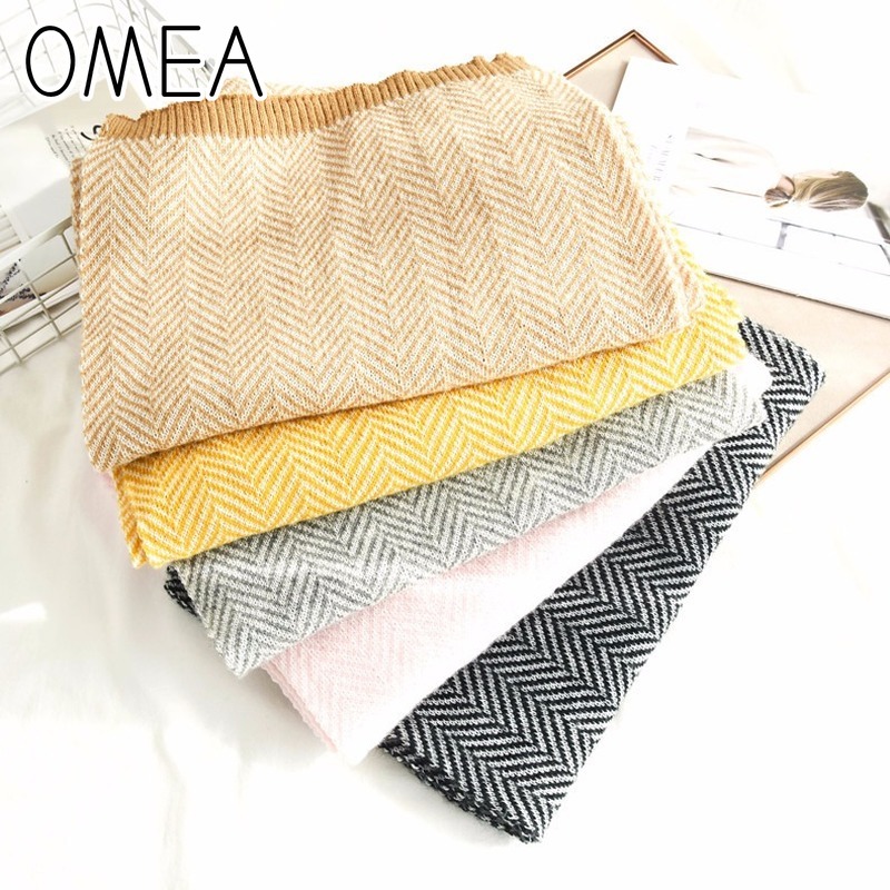 OMEA 2019 Cashmere Scarf Winte - Wool Blanket Herringbone avaliação e preço