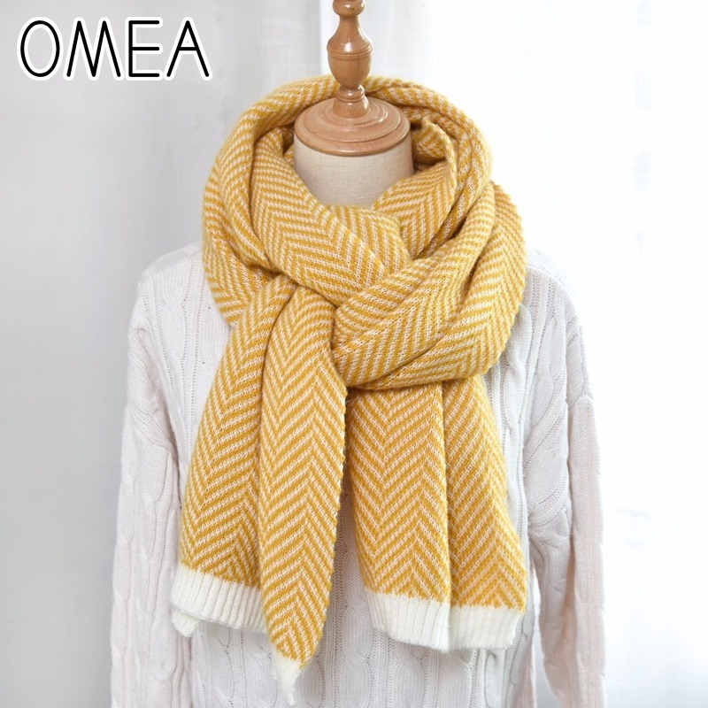 OMEA 2019 Cashmere Scarf Winte - Wool Blanket Herringbone avaliação e preço
