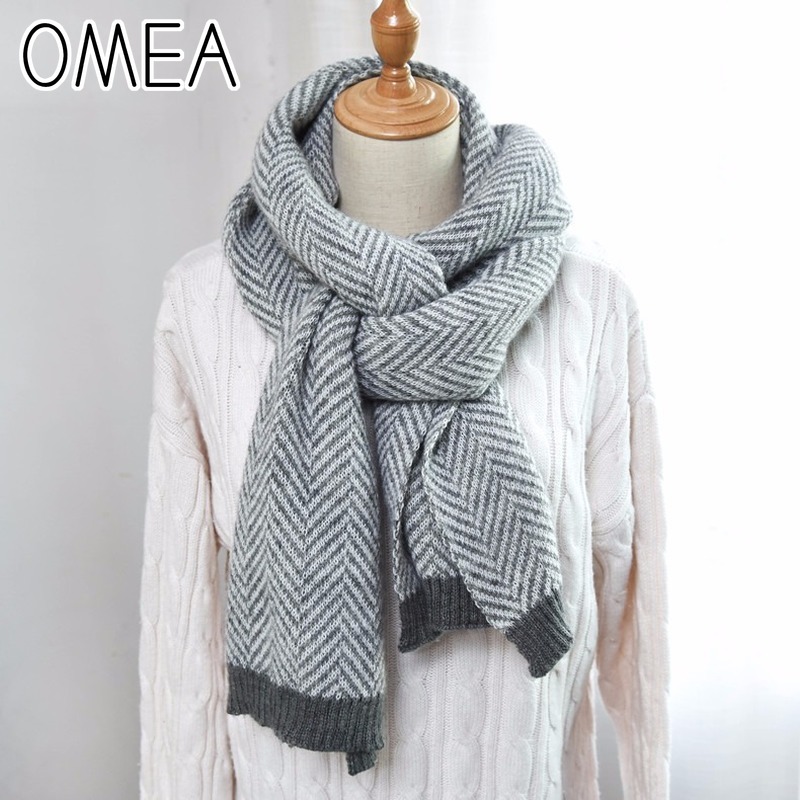 OMEA 2019 Cashmere Scarf Winte - Wool Blanket Herringbone avaliação e preço