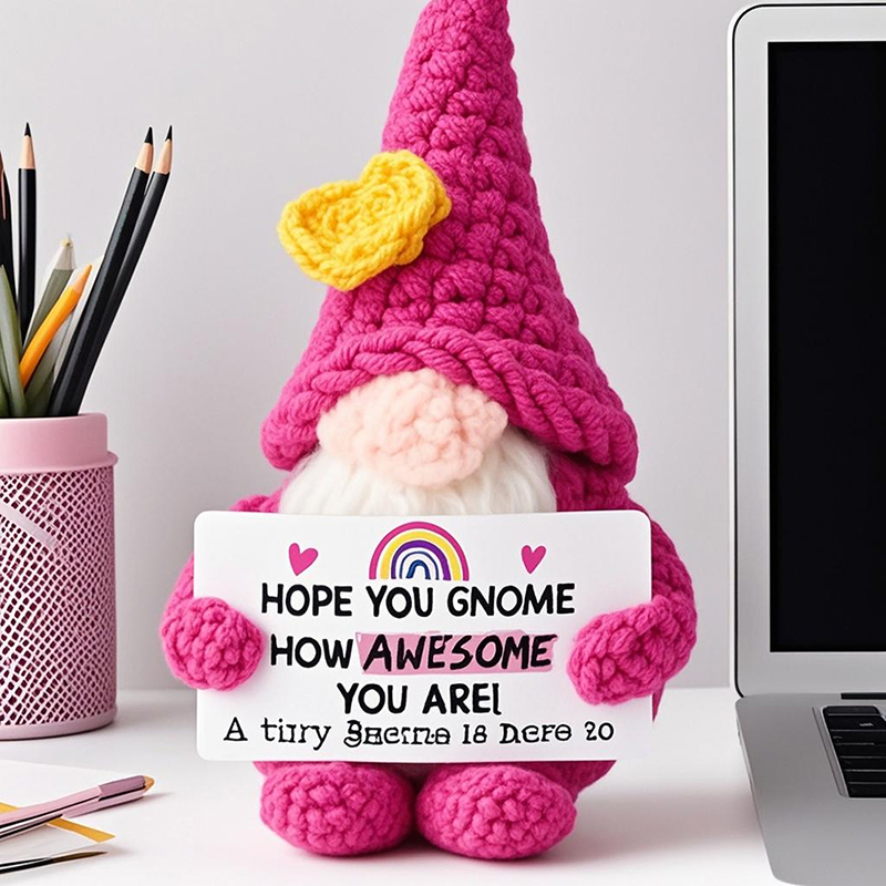 Positive Energy Crochet Gnome  - Home Textiles Today avaliação e preço