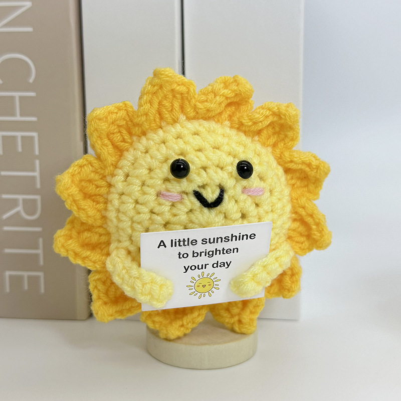 Funny Positive Crochet Sunshin - Home Textiles Today avaliação e preço