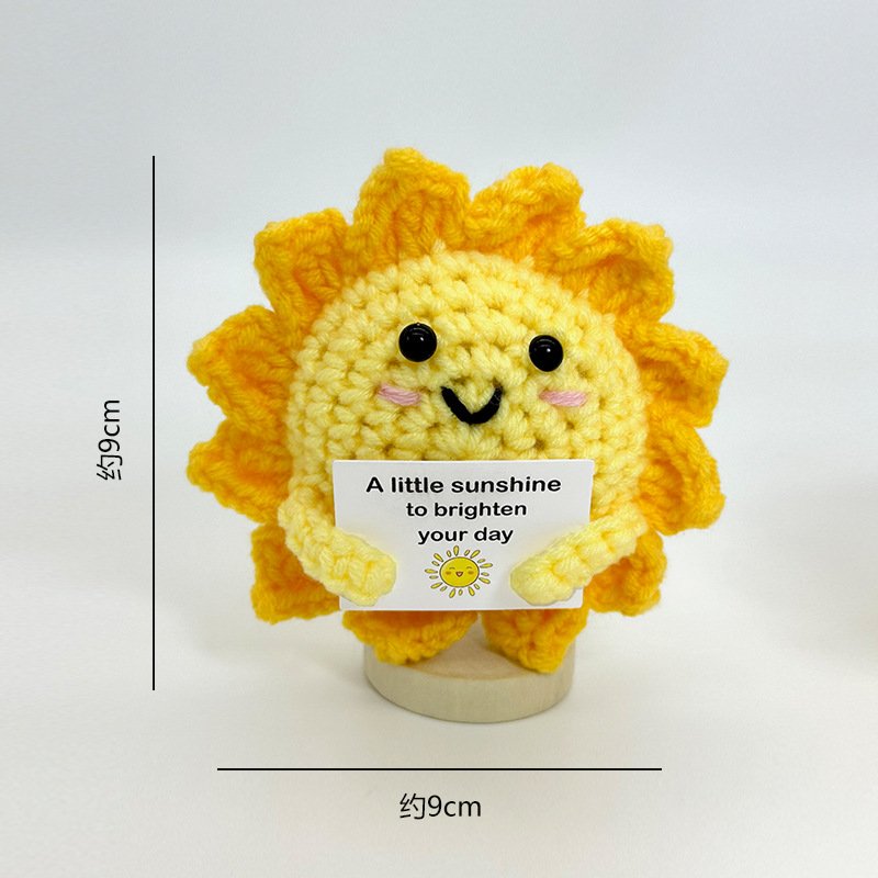 Funny Positive Crochet Sunshin - Home Textiles Today avaliação e preço