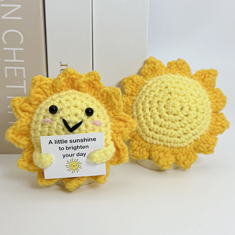 Funny Positive Crochet Sunshin - Home Textiles Today avaliação e preço