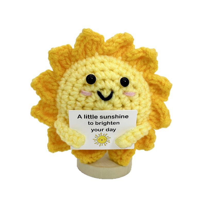 Funny Positive Crochet Sunshin - Home Textiles Today avaliação e preço