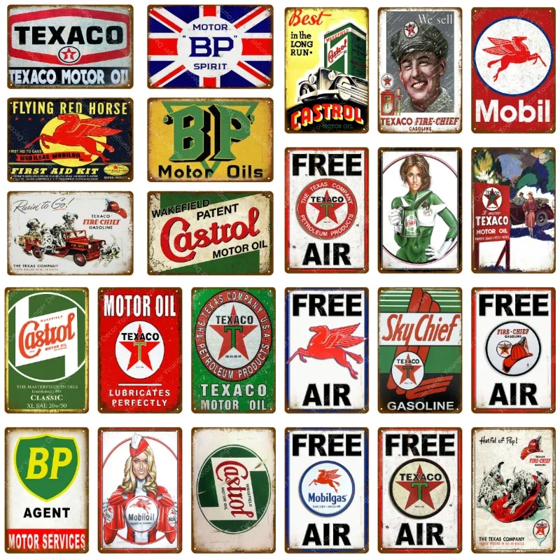 Vintage Texaco Motor Oil Signs - Vintage Home Textiles avaliação e preço