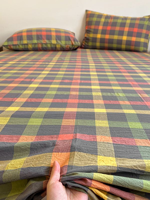 Simple Grid Pattern Pure Cotto - Quilt Cotton Summer avaliação e preço