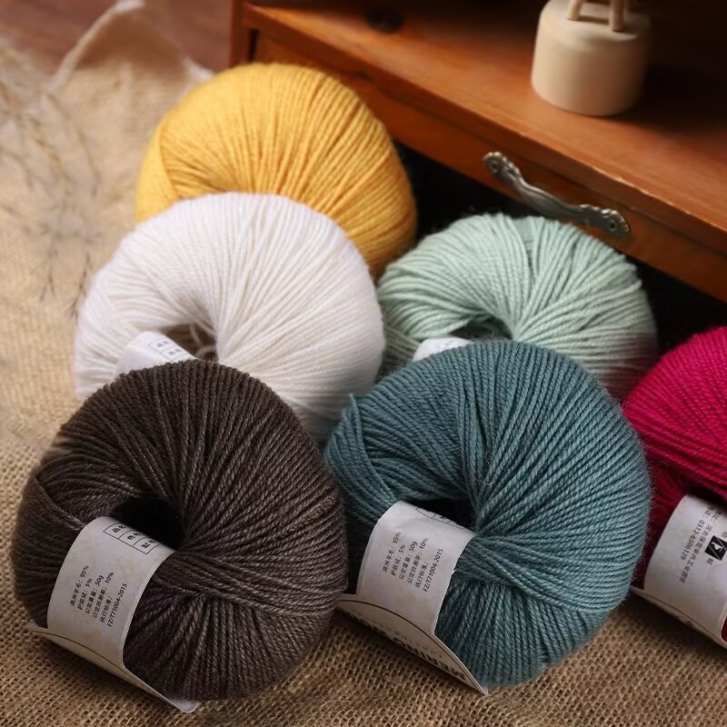 50g/Pc Hand knitting Merino Wo - Wool Blanket Herringbone avaliação e preço
