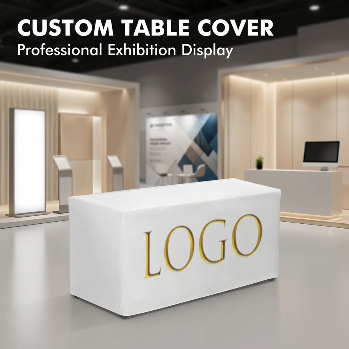 Custom White Tablecloth with G - Home Textiles Exhibition avaliação e preço