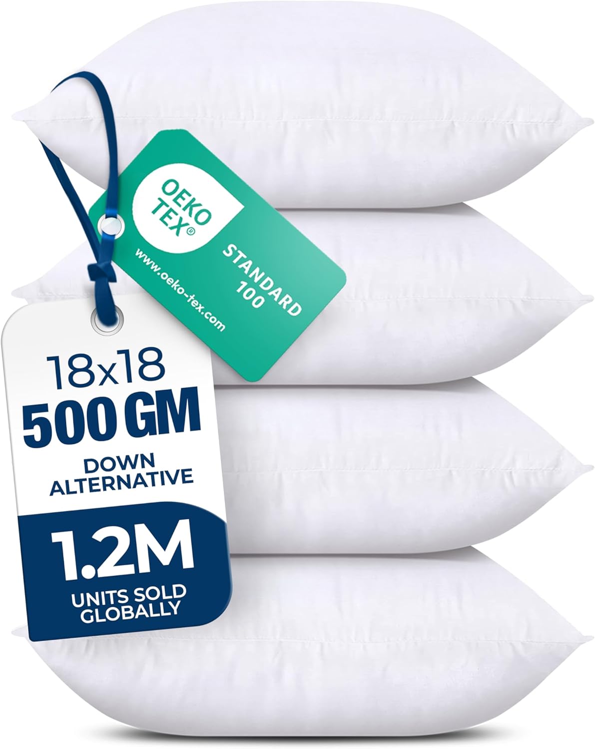4-Pack 18x18 Throw Pillow Inse - Pillow Insert 18X18 avaliação e preço