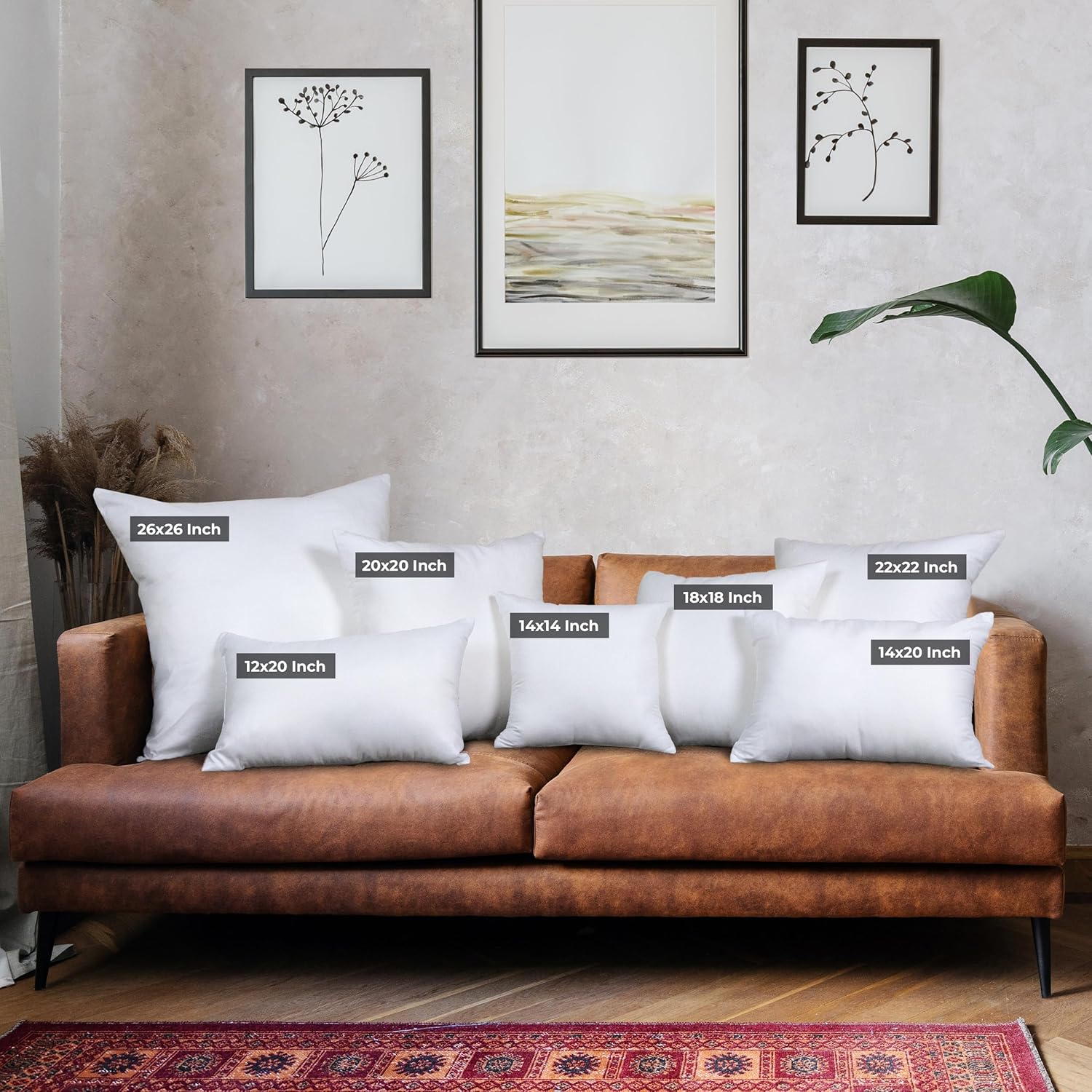 4-Pack 18x18 Throw Pillow Inse - Pillow Insert 18X18 avaliação e preço