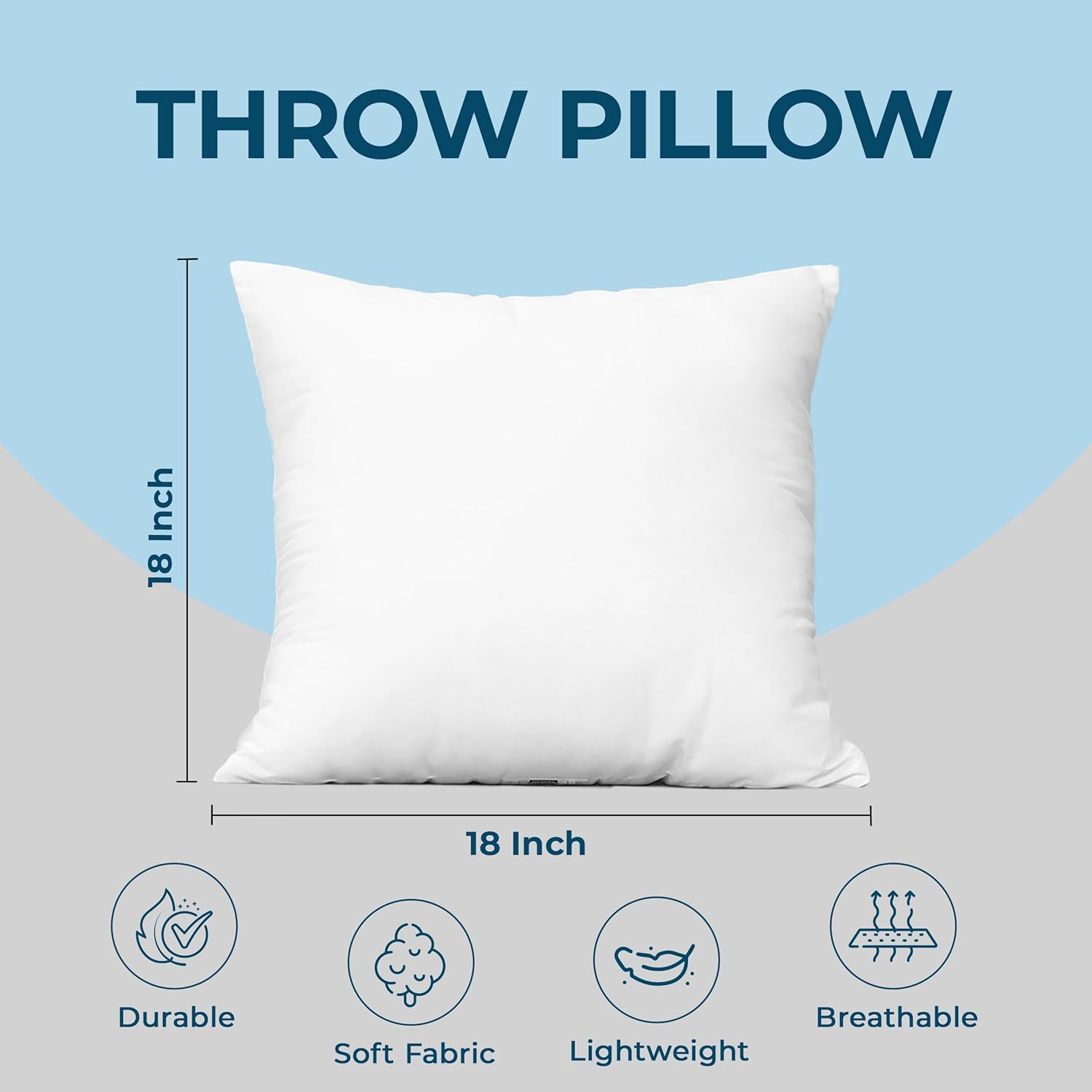 4-Pack 18x18 Throw Pillow Inse - Pillow Insert 18X18 avaliação e preço
