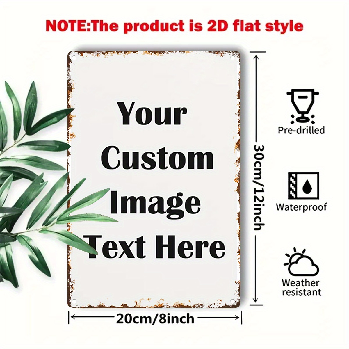 Custom Image/Text Metal Tin Si - Vintage Home Textiles avaliação e preço
