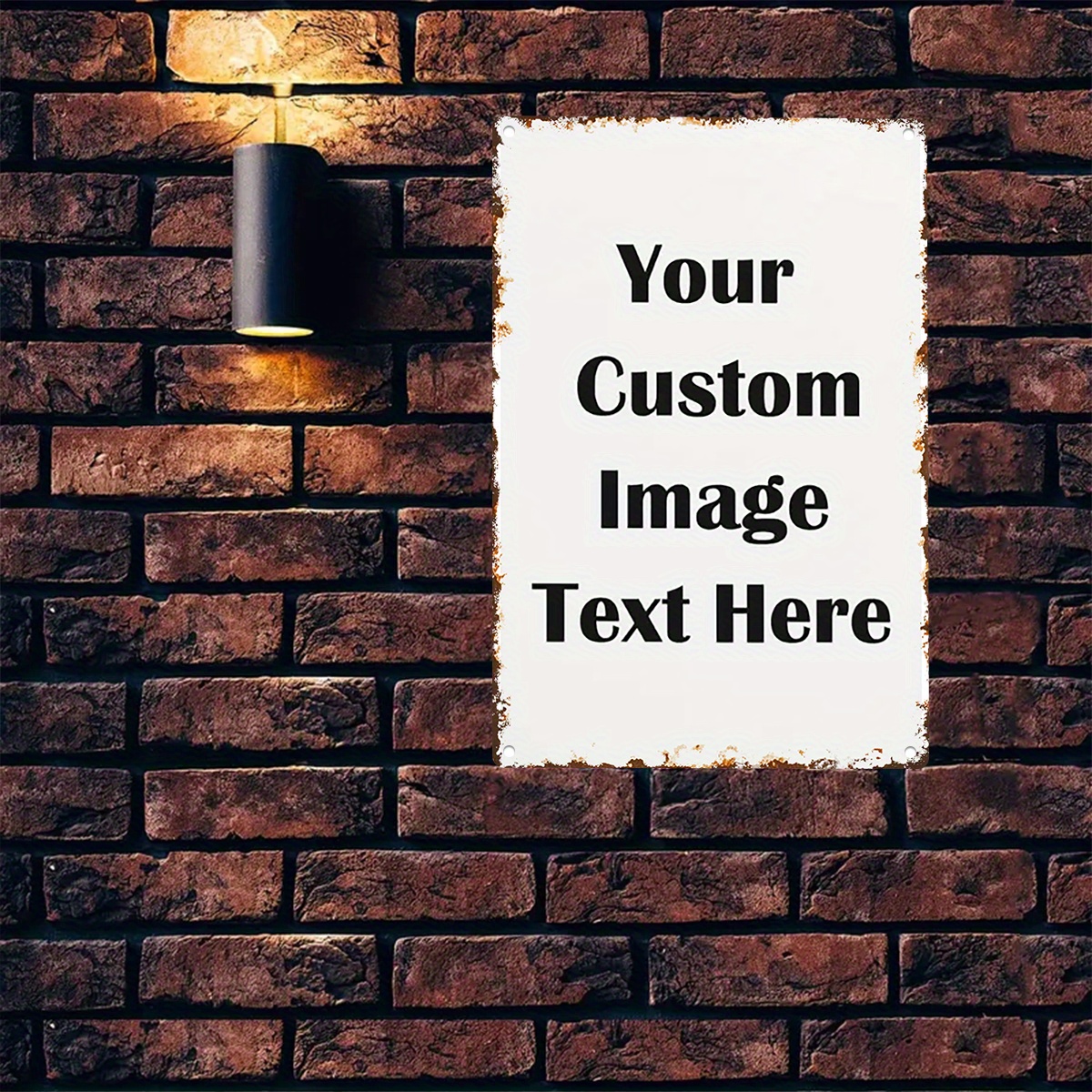Custom Image/Text Metal Tin Si - Vintage Home Textiles avaliação e preço