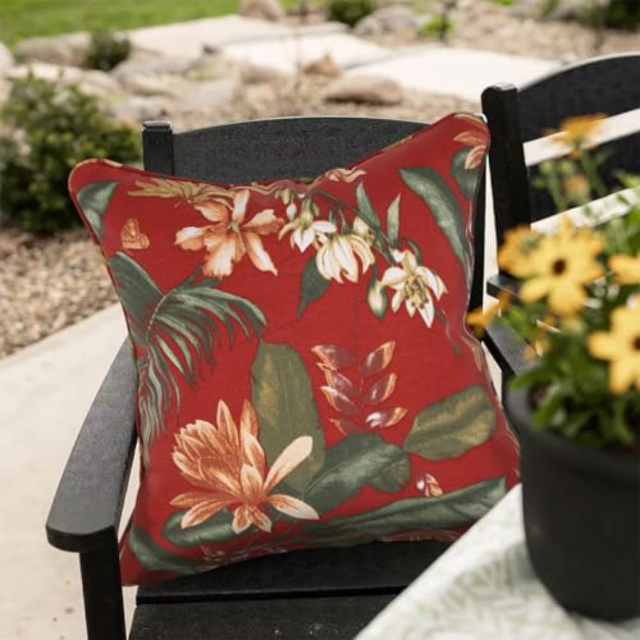 Outdoor Throw Pillow with Inse - Pillow Insert 18X18 avaliação e preço